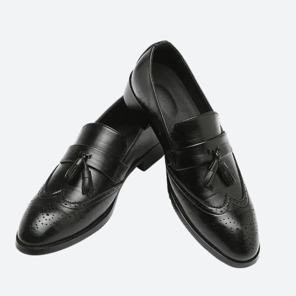 Stilvolle orthopädische Herrenschuhe mit eleganten Quasten - Frane